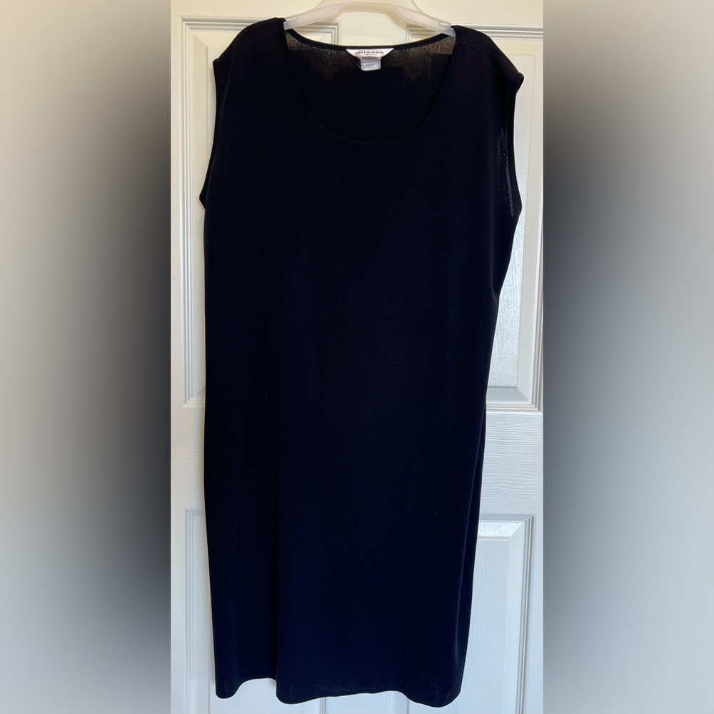 Exclusively Misook Woman 3X Black Knit Sleeveless Midi Dress Minimalist Capsule